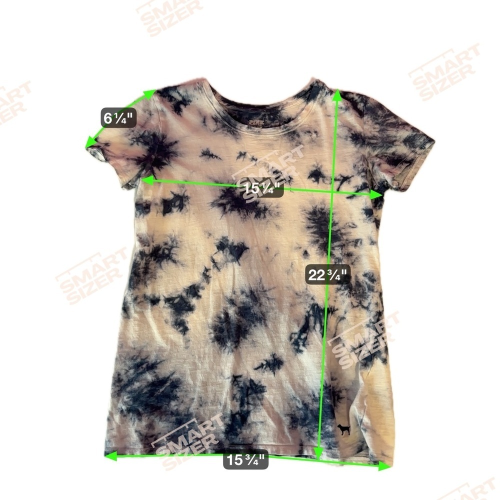PINK Victoria's Secret Womens Tie-Dye Tee - Navy and White - Picture 7 of 7